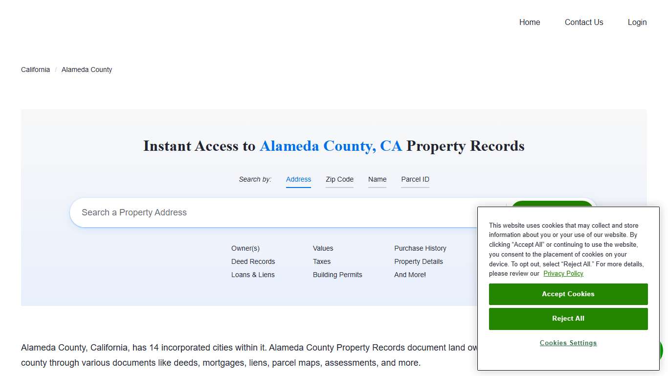 Alameda County Property Records | Owners, Deeds, Permits