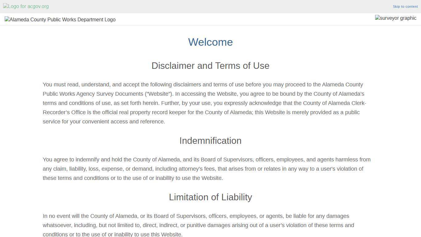 Home > Public Works Agency Survey Documents > Alameda County