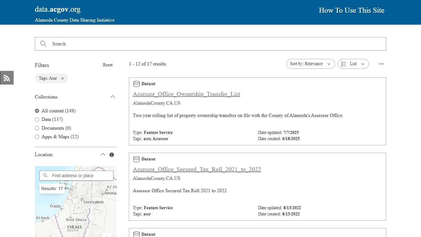 Alameda County Open Data Hub